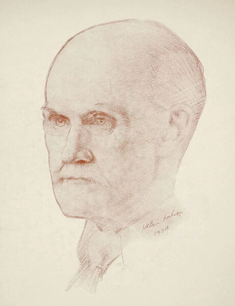 GILBERT MURRAY (1866-1957). British classical scholar. Drawing, 1929, by Helen Wilson