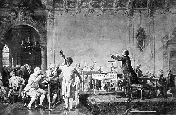 GIOVANNI PAISIELLO (1741-1816). Italian composer. Paisiello is shown conducting