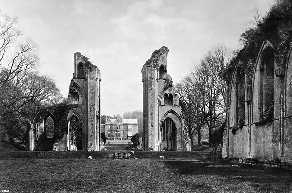 GLASTONBURY ABBEY, c1900. Ruins of Glastonbury Abbey, Somerset, England. Photograph