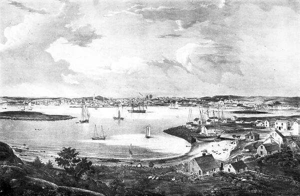 GLOUCESTER, c1835. View of Gloucester, Massachusetts