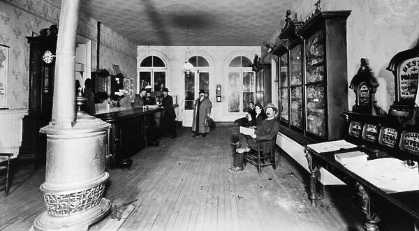 GOLD MINING TOWN: HOTEL. The lobby at Teller House built, 1872, in the gold mining