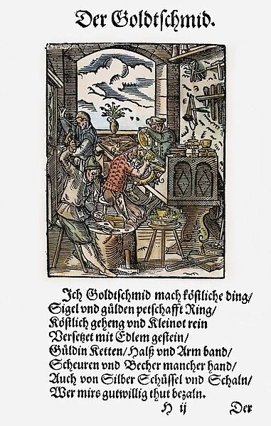 GOLDSMITH, 1568. Woodcut, 1568, by Jost Amman