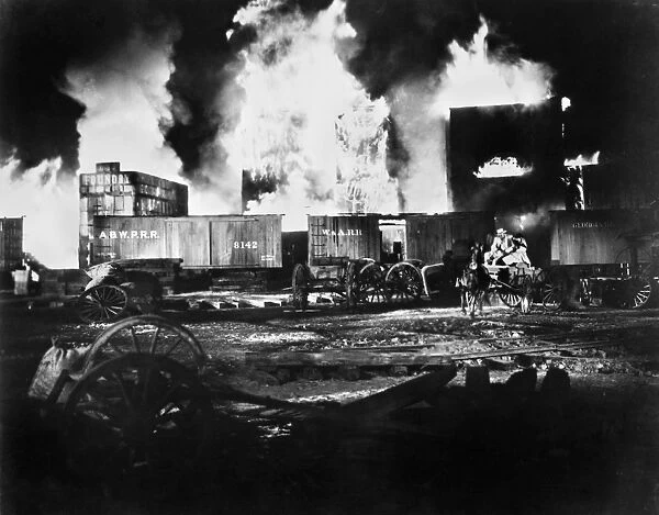 GONE WITH THE WIND, 1939. The burning of Atlanta