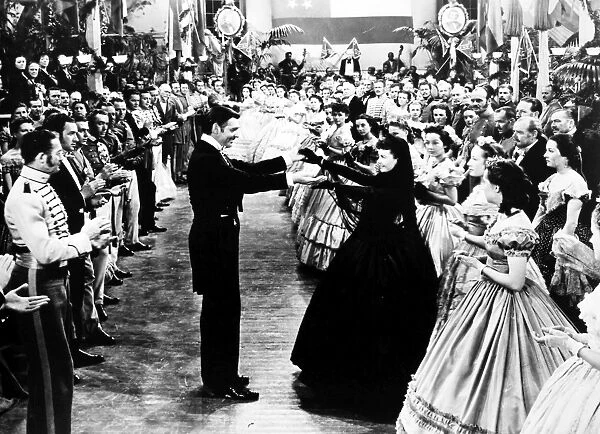 GONE WITH THE WIND, 1939. Vivien Leigh and Clark Gable in a scene from the film, Gone With The Wind, 1939