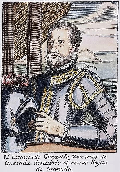 GONZALO JIMENEZ DE QUESADA (1500?-?1579). Spanish conquistador. Spanish engraving, 1728