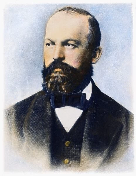 GOTTLIEB DAIMLER (1834-1900). German engineer and inventor. Oil over a photograph