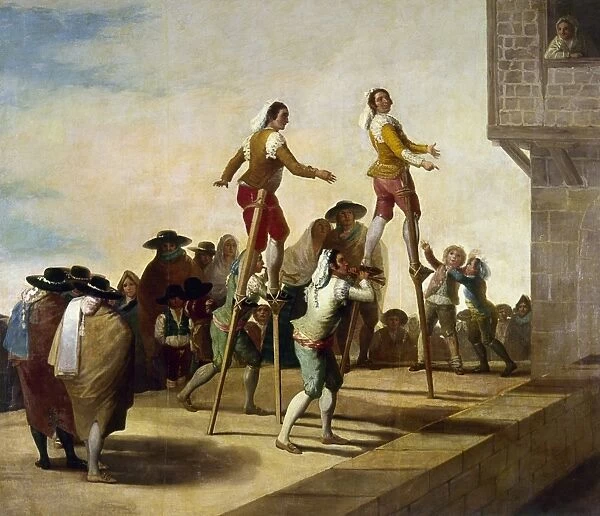 GOYA: STILT-WALKERS, c1791. The Stilt-Walkers