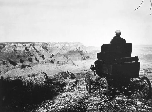 GRAND CANYON, 1902. A Toledo car at the Grand Canyon, Grand View Point, in 1902