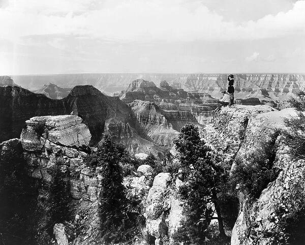 GRAND CANYON, c1922. A view of the Grand Canyon in Arizona, from Bright Angel Point