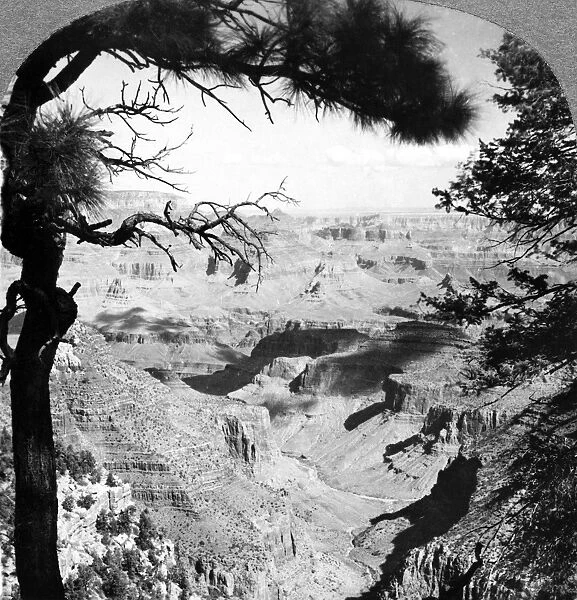GRAND CANYON, c1925. A view of the Grand Canyon in Arizona, from Grand View Hotel