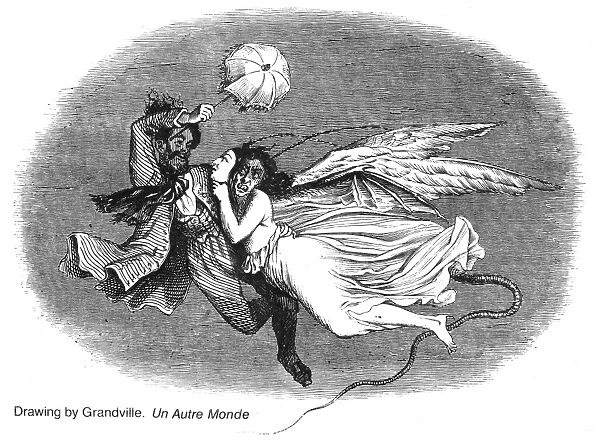 GRANDVILLE: AUTRE MONDE. Un Autre Monde. Engraving after a drawing by Grandville (1803-1847)