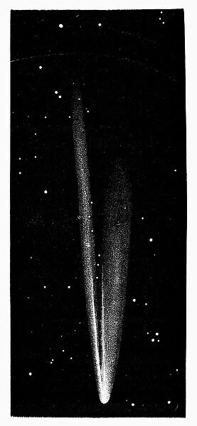 GREAT COMET OF 1861. The C  /  1861 J1 comet, visible to the naked eye for almost three months. Wood engraving, French, 19th century
