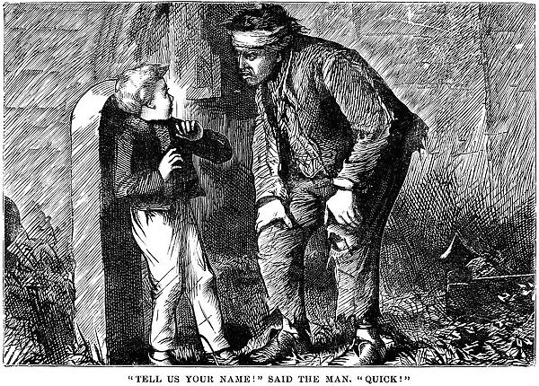 GREAT EXPECTATIONS. Wood engraving from a 19th-century American edition of Charles Dickens Great Expectations