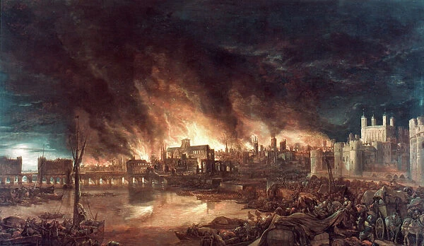 GREAT FIRE OF LONDON, 1666. The Great Fire of London, England, 1666
