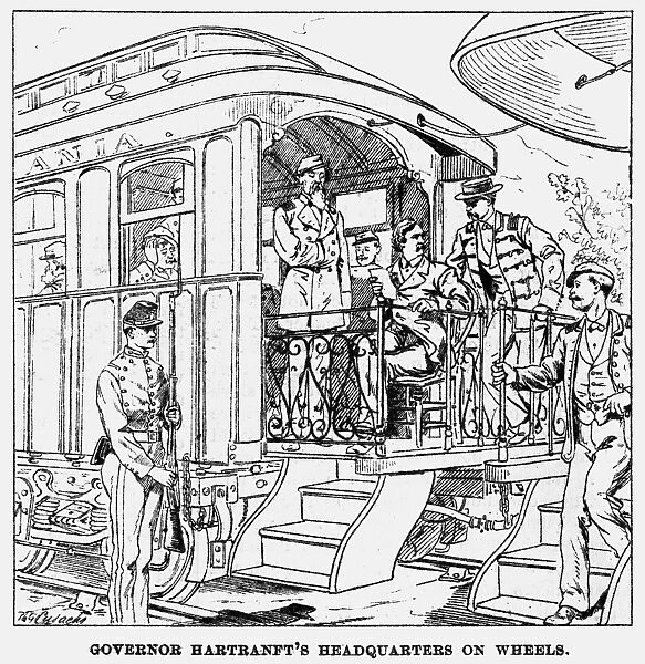 GREAT RAILROAD STRIKE, 1877. Pennsylvania Governor John F