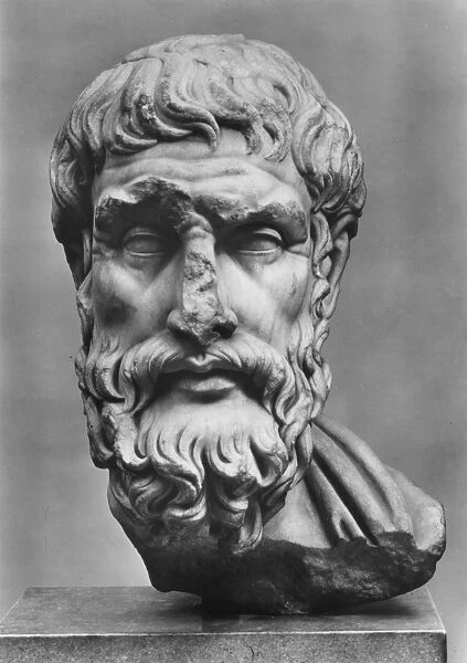 Greek philosopher. Roman marble copy of a lost Greek work of the mid-3rd century B. C