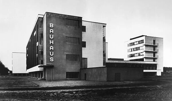 GROPIUS: BAUHAUS, c1926. The Bauhaus school at Dessau, Germany, with the workshop wing at left
