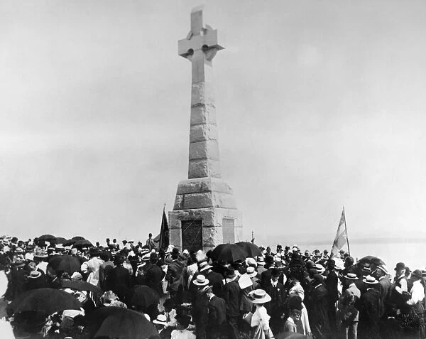 GROSSE ILE: MONUMENT, 1909. The inauguration of the monument dedicated to the Irish