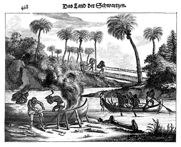 GUINEA: SHIPBUILDING, 1686. Shipbuilding in Guinea