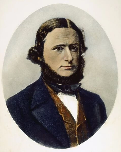 GUSTAV ROBERT KIRCHOFF (1824-1887). German physicist. Oil over a photograph, n. d