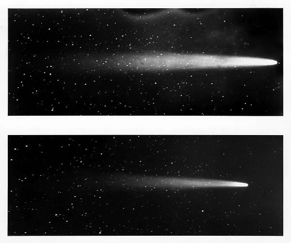 HALLEYs COMET, 1910. Two views of Halleys Comet. Photographed from Honolulu, 12 May