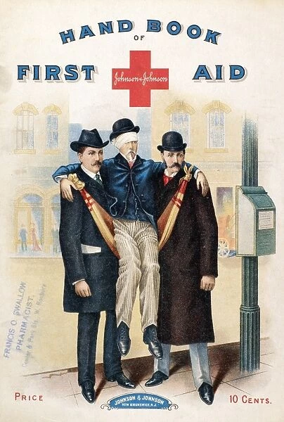 HANDBOOK: FIRST AID. First aid handbook published by the Johnson & Johnson Company, New Brunswick, New Jersey, 19th century