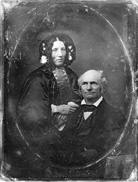 HARRIET BEECHER STOWE (1811-1896). American abolitionist and writer. With her husband, Calvin Ellis Stowe: daguerreotype, c1852