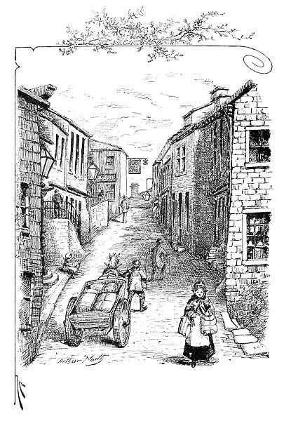 HAWORTH, YORKSHIRE. Main Street, Haworth, Yorkshire, as it appeared in the time