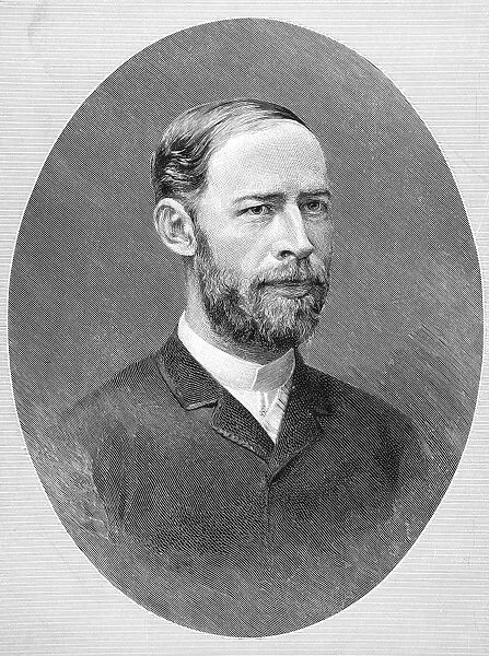 HEINRICH HERTZ (1857-1894). German physicist. Line engraving, 1894