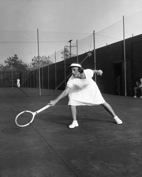 HELEN NEWINGTON WILLS (1906-1998). American tennis player. Photograph, 1945