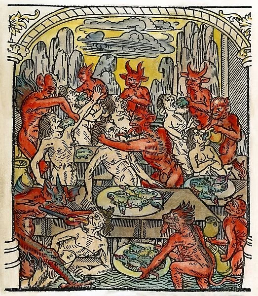 HELL: SEVEN DEADLY SINS. The Gluttonous are forcefed on toads, rats, and snakes
