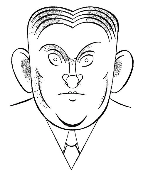 HENRY LOUIS MENCKEN (1880-1956). American editor and satirist. Caricature, 1929, by Eva Herrmann