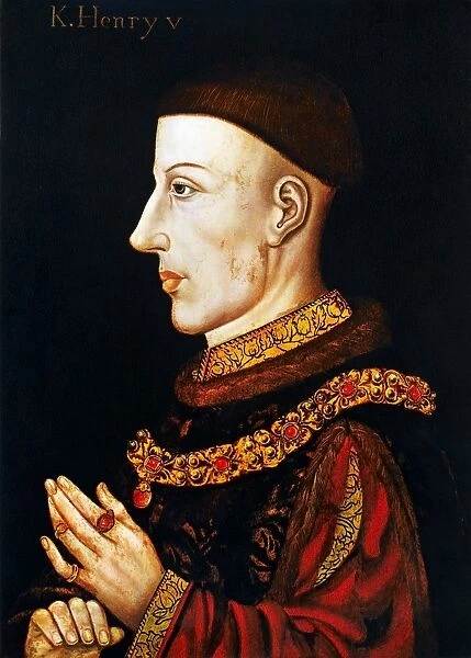 HENRY V (1387-1422). King of England, 1413-1422. Oil on panel by an unknown artist