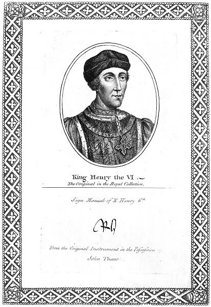 HENRY VI (1421-1471). King of England, 1422-1461 and 1470-1471. Etching, 1819