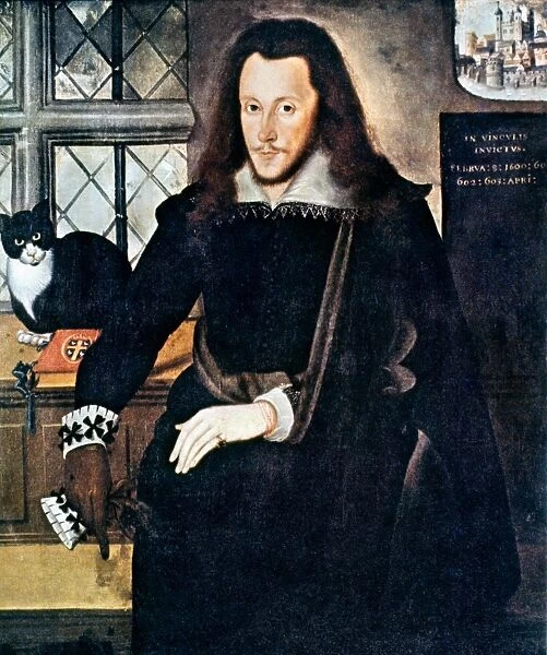 HENRY WRIOTHESLEY (1573-1624). 3rd Earl of Southampton in the Tower of London. Oil painting by John de Critz, 1603