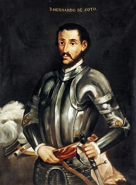 HERNANDO DE SOTO (c1500-1542). Spanish explorer in America. Spanish painting