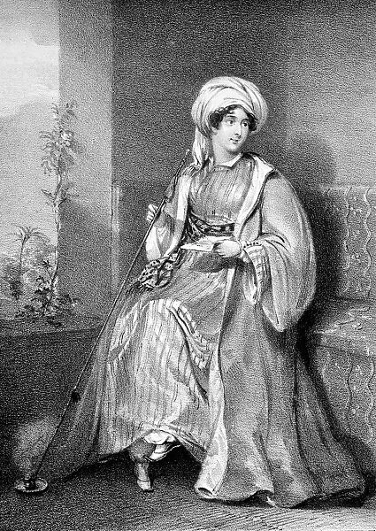 HESTER LUCY STANHOPE (1776-1839). English traveler. Lithograph, English, 19th century