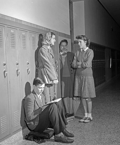 HIGH SCHOOL STUDENTS, 1943. Students at Woodrow Wilson High School in Washington, D