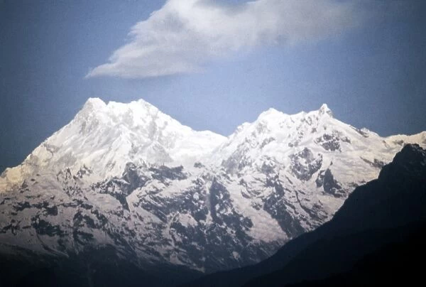 HIMALAYAS: KANGCHENJUNGA. A view of Kangchenjunga in the Himalayas, third highest