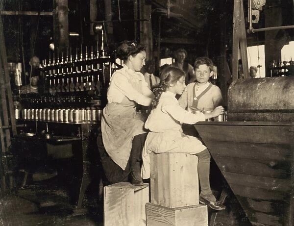 HINE: CHILD LABOR, 1910. Young workers at Ross Cannery in Seaford, Delaware