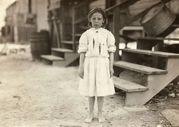 HINE: OYSTER SHUCKER, 1911. An eight year-old oyster shucker from Baltimore at