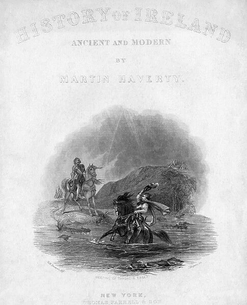HISTORY OF IRELAND, 1867. Title page for Martin Havertys History of Ireland: Ancient and Modern
