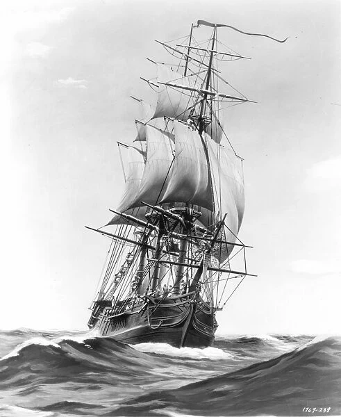 HMS BOUNTY. An artistic rendering