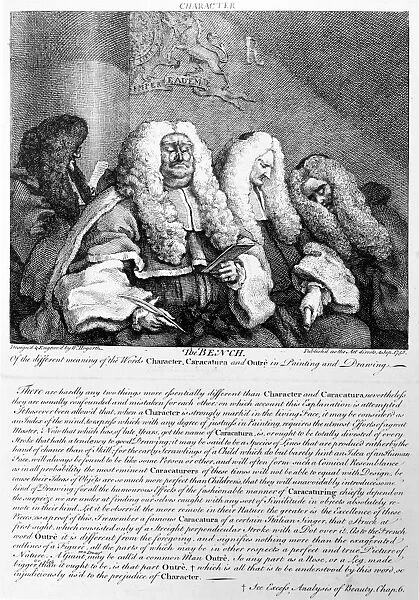 HOGARTH: JUDGES, 1758. The Bench. Satirical engraving by William Hogarth, 1758