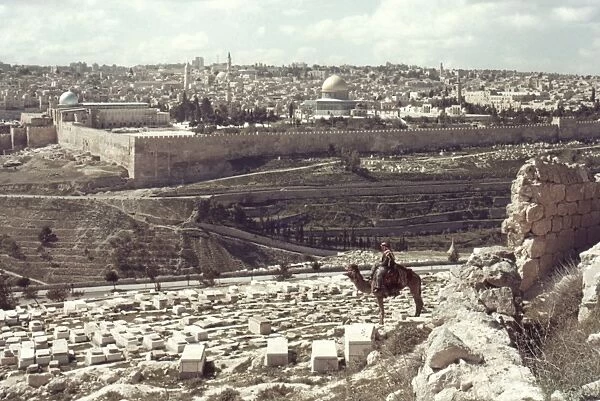 HOLY LAND: JERUSALEM. The Old City from Mount of Olives