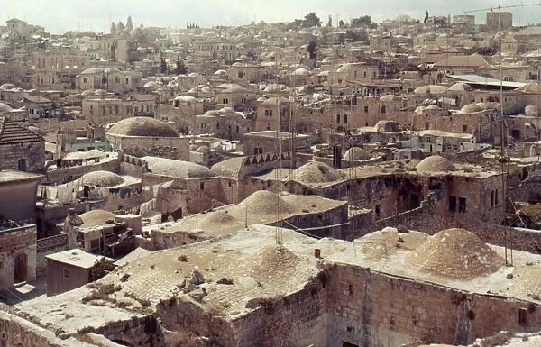 HOLY LAND: JERUSALEM. The Old City. View over Old City
