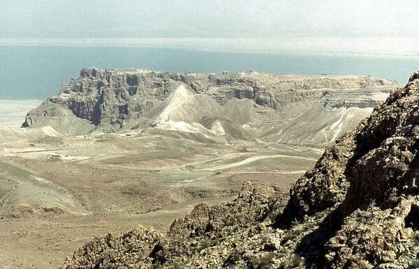 HOLY LAND: MASADA. Masada and the Dead Sea from the west