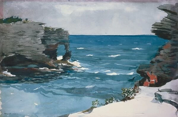 HOMER: ROCKY SHORE, 1900. Rocky Shore, Bermuda. Watercolor on paper, Winslow Homer