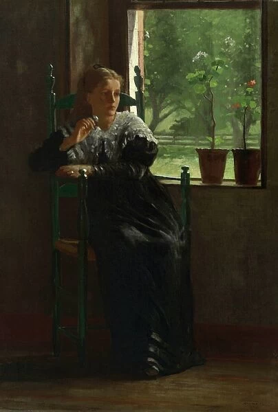 HOMER: AT THE WINDOW, 1872. Oil on canvas, Winslow Homer, 1872