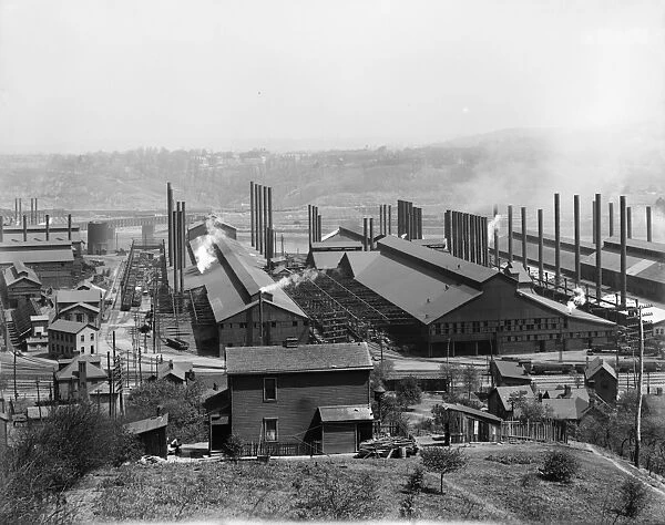 HOMESTEAD STEEL MILL. The Homestead Steel Works in Homestead, Pennsylvania. Photograph